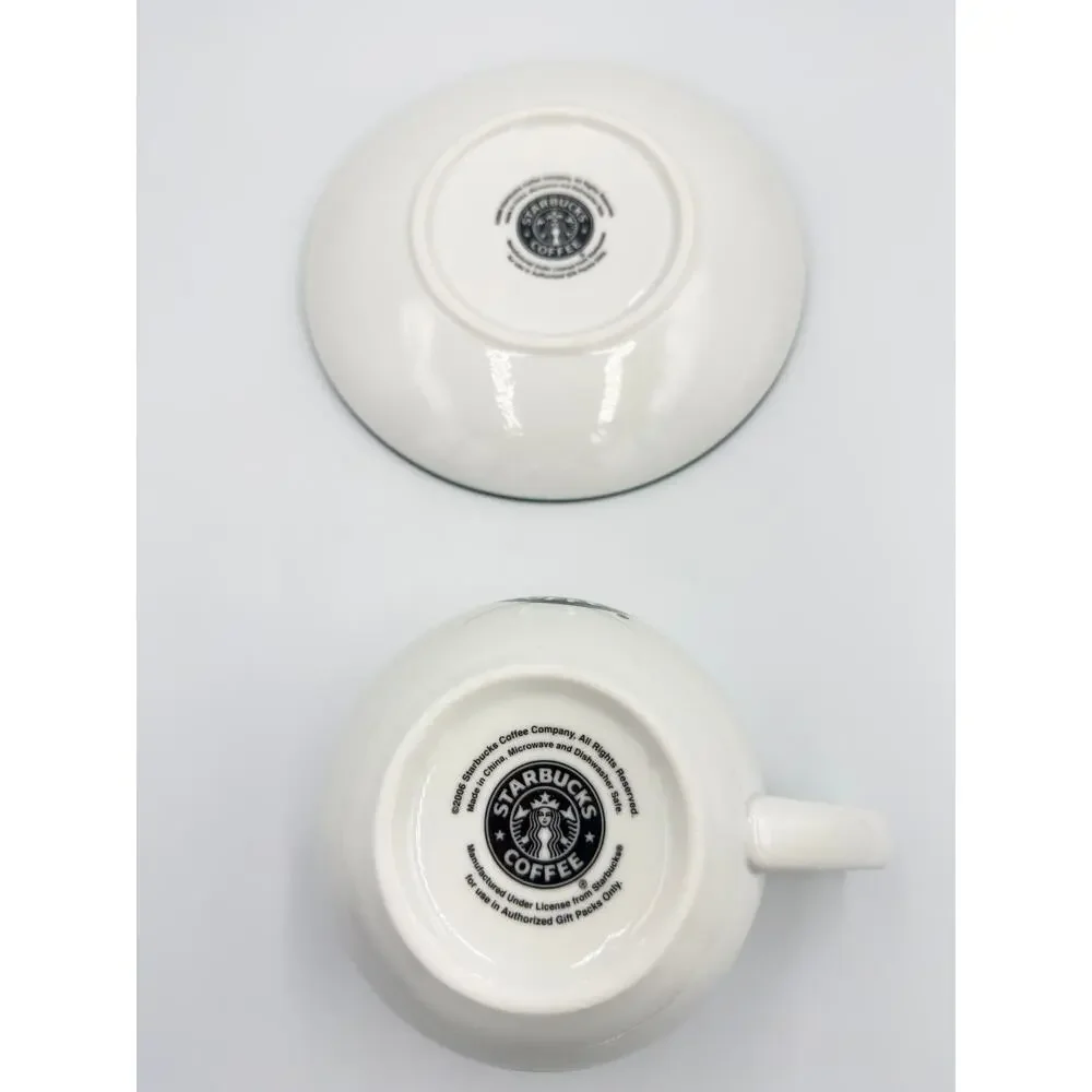 Starbucks Advertising JUMBO Cappuccino Coffee Soup Ceramic Cup and Saucer 2006